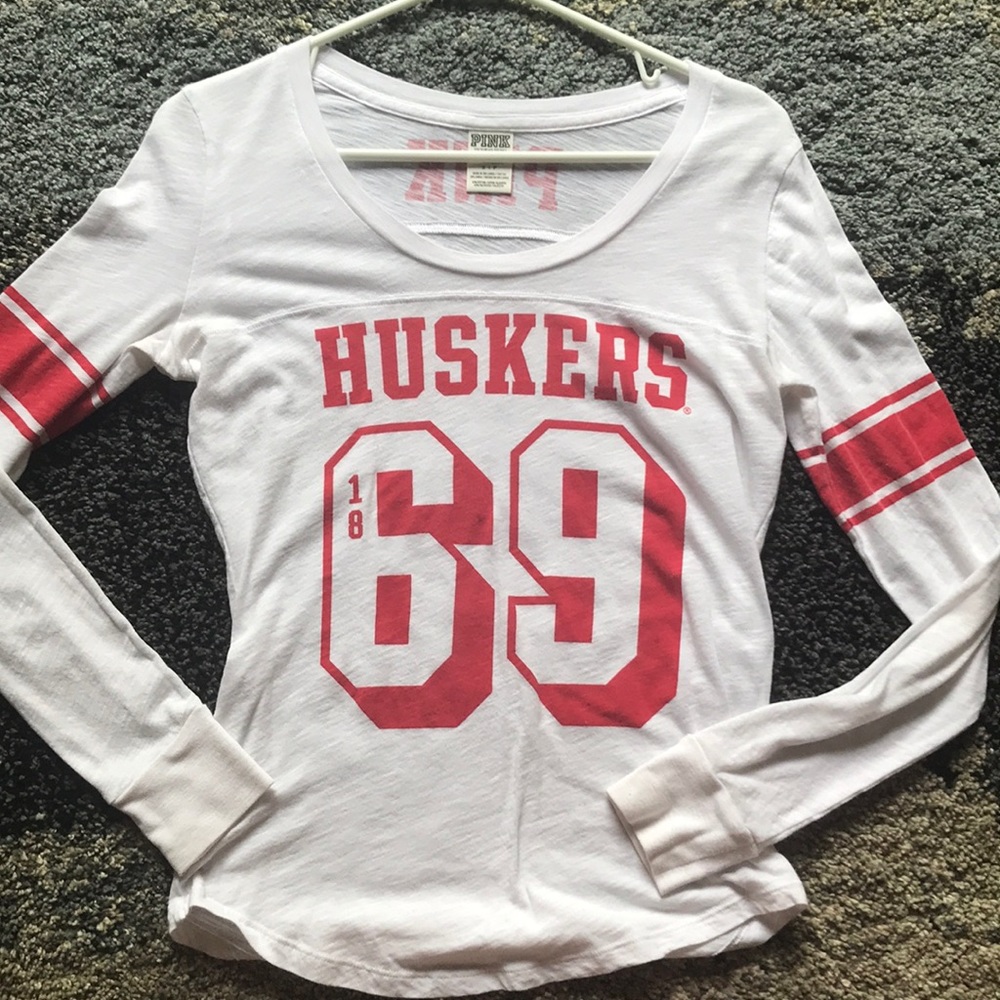 Victoria’s Secret PINK Huskers Long Sleeve Tee